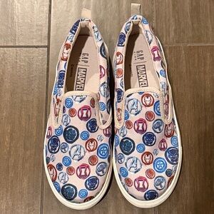 Marvel Kids Sneakers - Gray with Superhero Logos